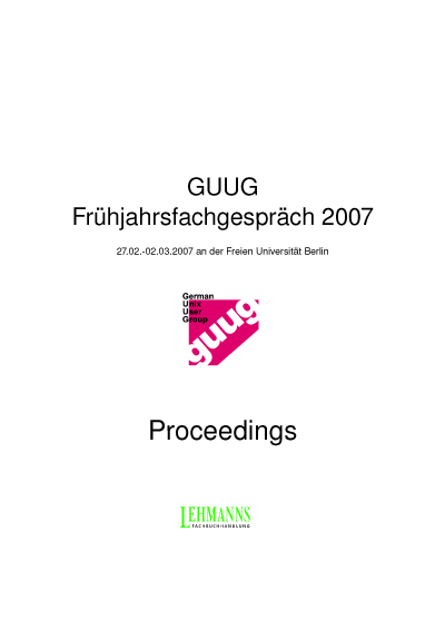 GUUG Frühjahrsfachgespräch 2007 -  GUUG e.V.